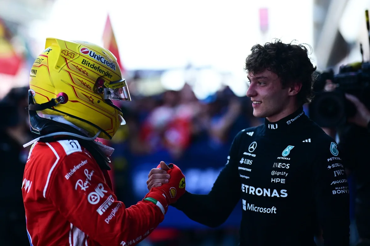 Antonelli demuestra su clase tras encuentro con Hamilton en Barcelona