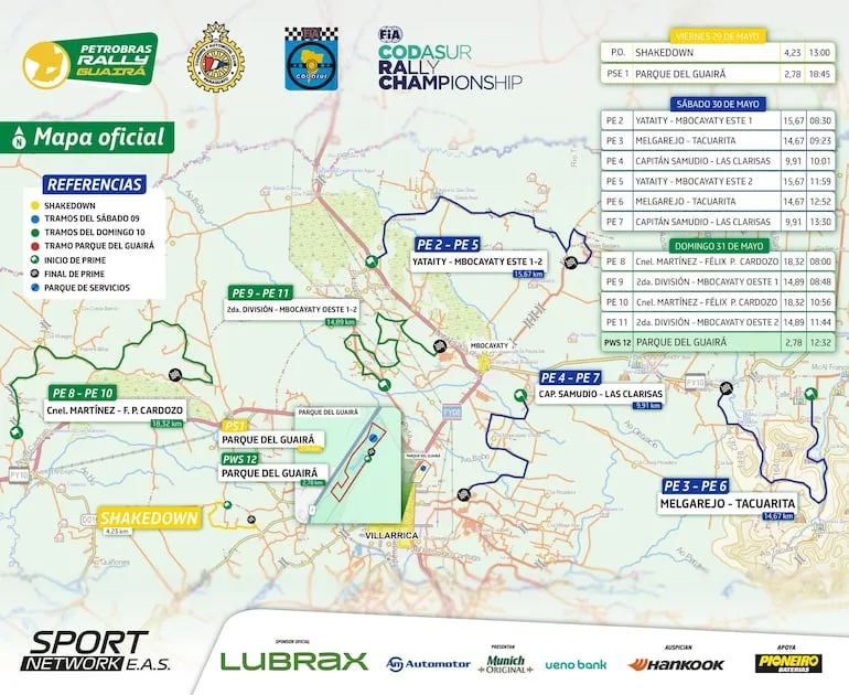 Rally del Guairá reunirá a 81 tripulaciones en competencia este fin de semana