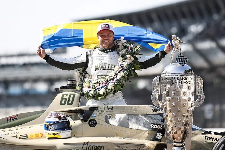 Rosenqvist triunfa en las 500 Millas de Indianápolis con final épico