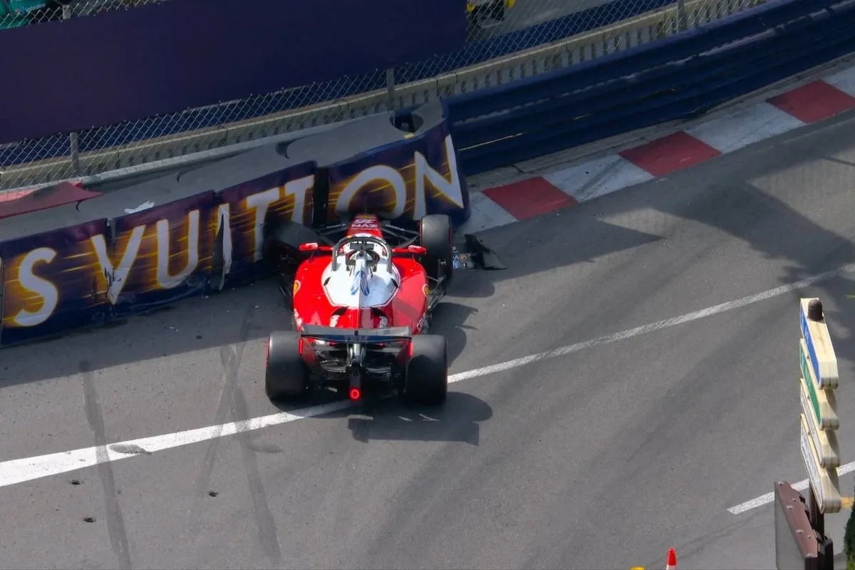 Leclerc sufre accidente en Mónaco por falla técnica en su Ferrari