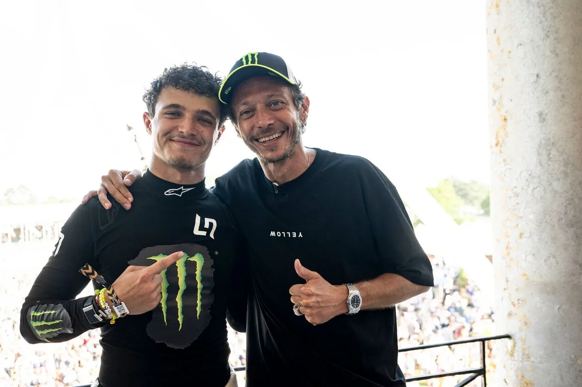 Valentino Rossi elogia emocionado el título mundial de Lando Norris en F1