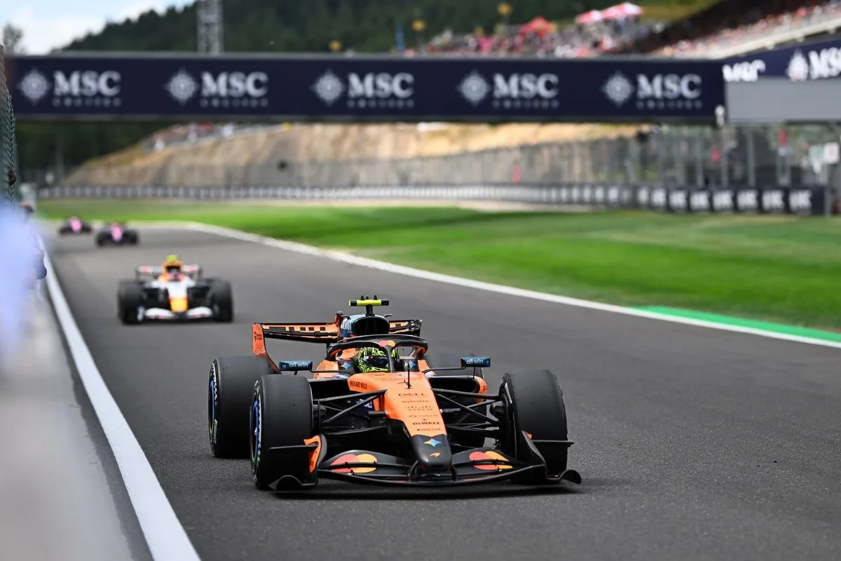 McLaren reconoce potencial de Norris en Bélgica pese a penalización