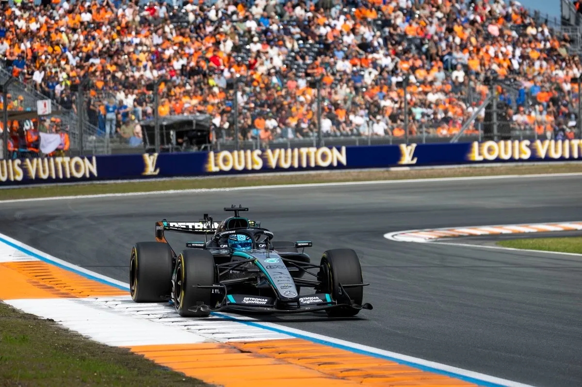 Russell domina la clasificación sprint de Zandvoort tras el receso