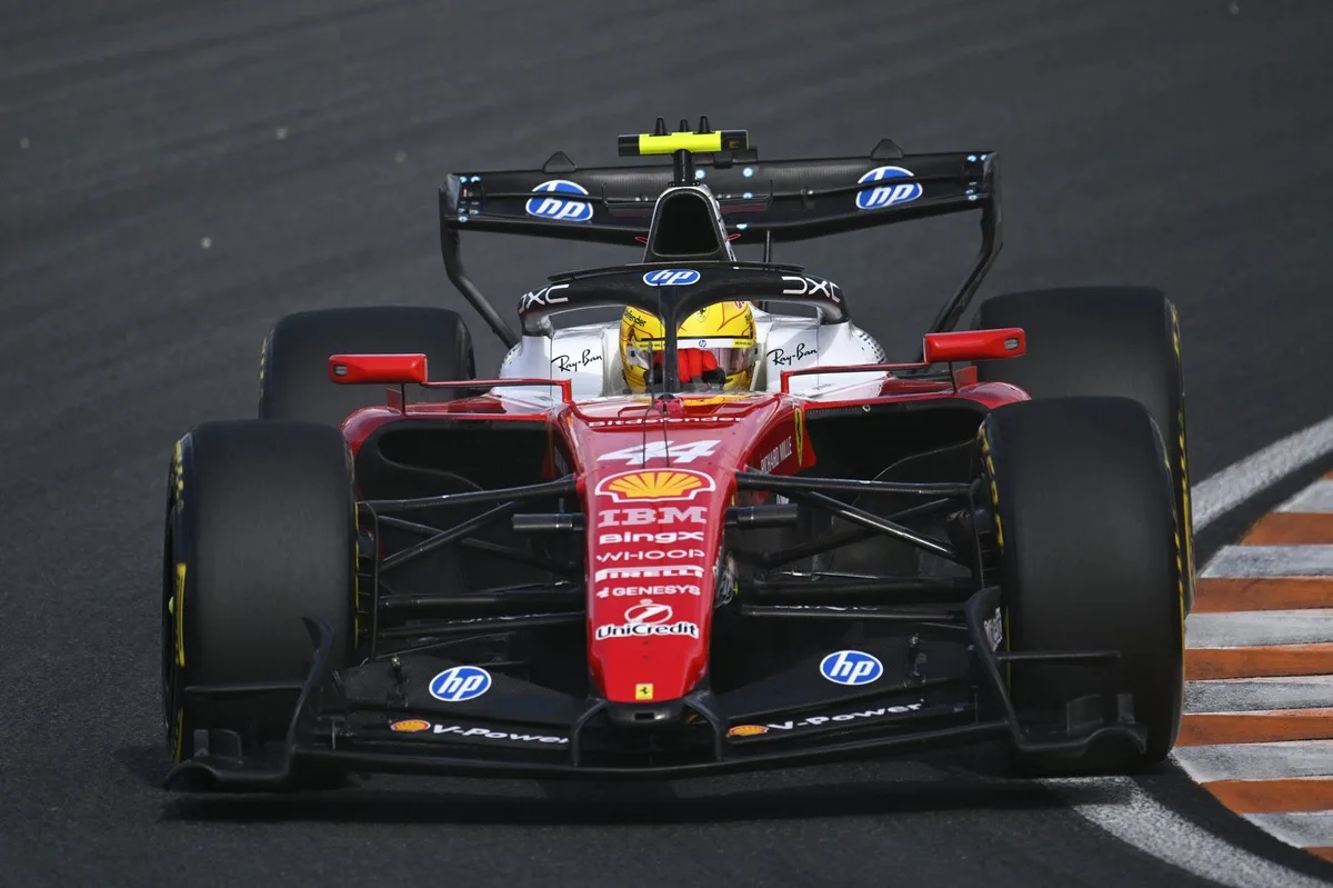 Hamilton sorprendido por el rendimiento del Ferrari en la clasificación de Zandvoort