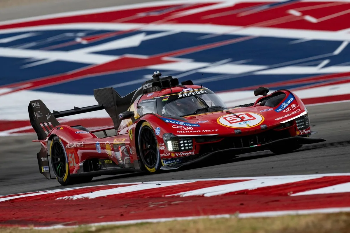 Ferrari domina las clasificaciones en la Lone Star Le Mans del campeonato mundial