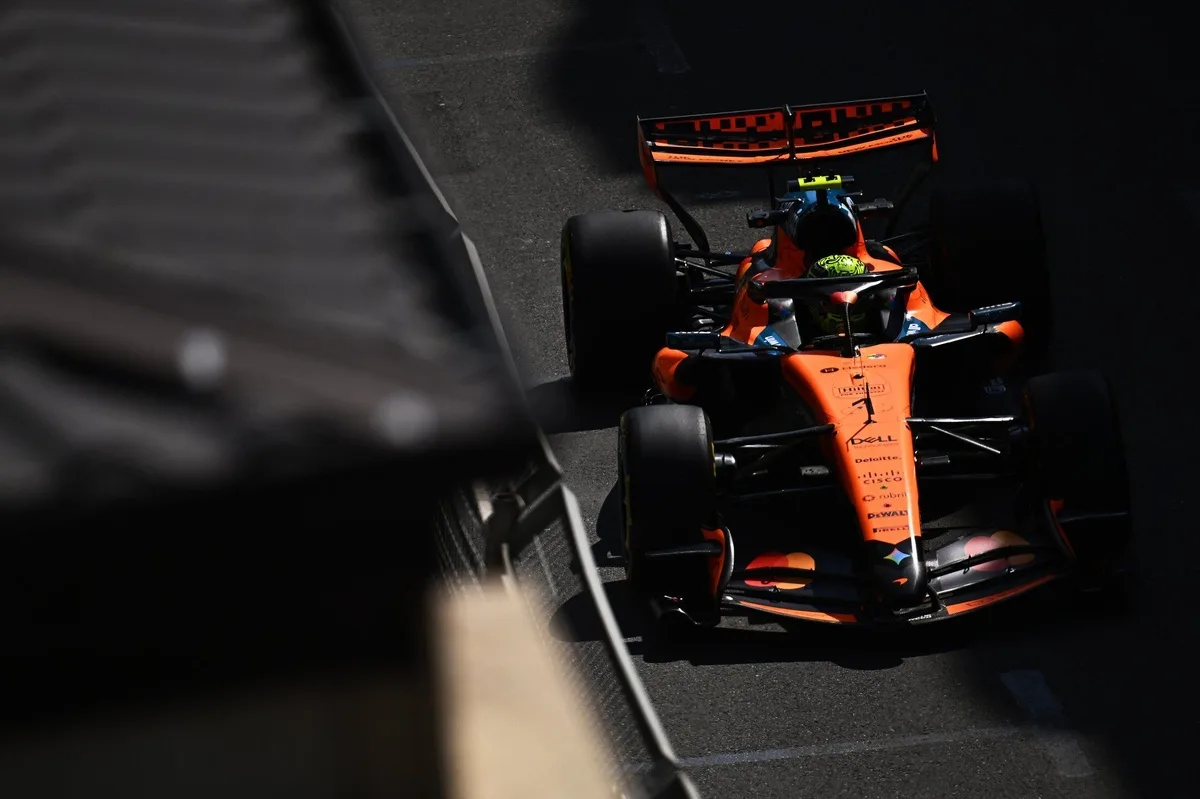 McLaren enfrenta problemas técnicos en Bakú: Norris pierde ritmo en clasificación