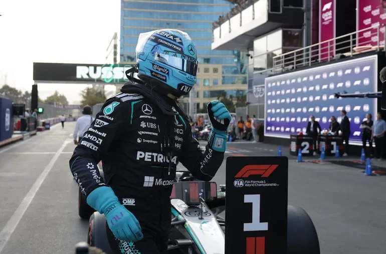 Russell logra la pole position en Bakú para el Gran Premio de Azerbaiyán