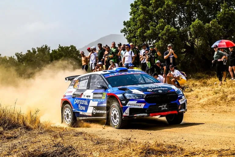 Fau Zaldívar se prepara para el Rally Italia Sardegna en el mundial de WRC
